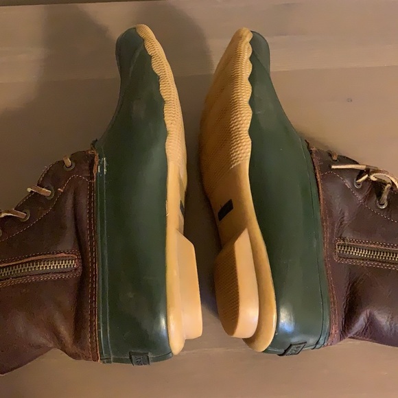 Sperry Top Sider Green and Brown Leather and Rubber Boots - Women’s Size 9 - Picture 7 of 7